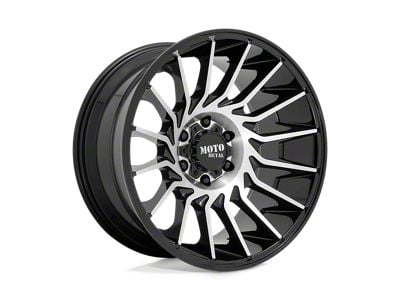 Moto Metal MO807 Gloss Black Machined Wheel; 20x10; -18mm Offset (99-04 Jeep Grand Cherokee WJ)