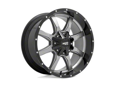 Moto Metal MO970 Gloss Gray Center with Gloss Black Lip Wheel; 20x9; 0mm Offset (99-04 Jeep Grand Cherokee WJ)