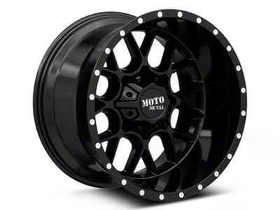 Moto Metal Siege Gloss Black Wheel; 20x10; -18mm Offset (99-04 Jeep Grand Cherokee WJ)