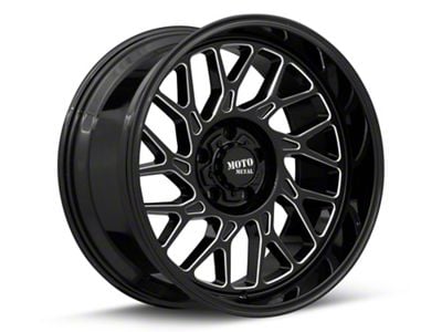 Moto Metal MO805 Gloss Black Milled Wheel; 22x10; -18mm Offset (05-10 Jeep Grand Cherokee WK)