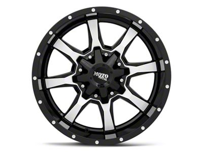 Moto Metal MO970 Gloss Black Machined Wheel; 18x10; -24mm Offset (05-10 Jeep Grand Cherokee WK)