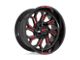 Moto Metal MO999 Gloss Black Milled with Red Tint Wheel; 20x10; -18mm Offset (05-10 Jeep Grand Cherokee WK)