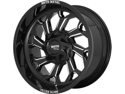 Moto Metal MO999 Gloss Black Milled Wheel; 20x10; -18mm Offset (05-10 Jeep Grand Cherokee WK)