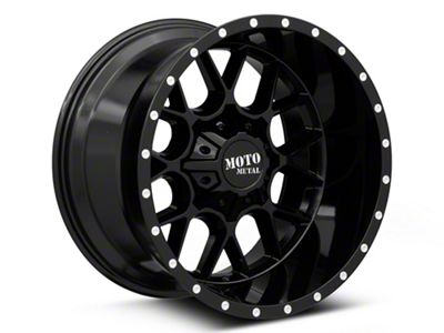 Moto Metal Siege Gloss Black Wheel; 22x12; -44mm Offset (05-10 Jeep Grand Cherokee WK)