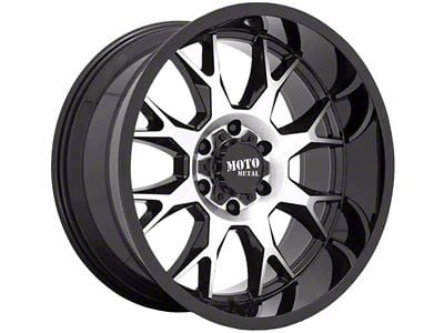 Moto Metal MO806 Gloss Black Machined Wheel; 20x10; -18mm Offset (11-21 Jeep Grand Cherokee WK2)