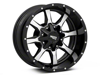 Moto Metal MO970 Gloss Black Machined Wheel; 18x10; -24mm Offset (11-21 Jeep Grand Cherokee WK2)