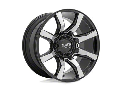 Moto Metal Spider Gloss Black Machined Wheel; 20x9; 0mm Offset (11-21 Jeep Grand Cherokee WK2)