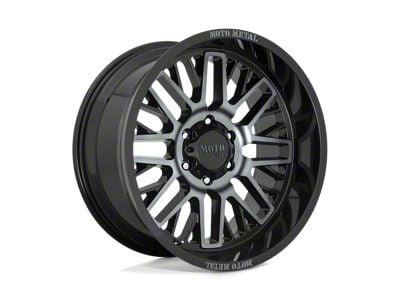 Moto Metal Warlock Gloss Black Machined with Gray Tint Wheel; 20x9; 0mm Offset (22-24 Jeep Grand Cherokee WL)