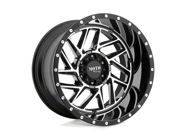 Moto Metal Breakout Gloss Black Machined Wheel; 16x8 (97-06 Jeep Wrangler TJ)