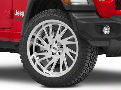 Moto Metal Combat Chrome Wheel; 22x10; -18mm Offset (18-24 Jeep Wrangler JL)