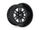 Moto Metal Deep Six Gloss Black Milled Wheel; 22x12; -44mm Offset (18-24 Jeep Wrangler JL)