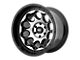 Moto Metal Rotary Gloss Black Machined Wheel; 17x9 (07-18 Jeep Wrangler JK)