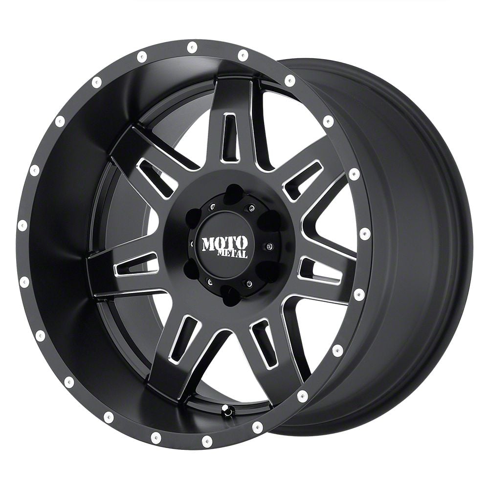 Moto Metal Jeep Wrangler MO975 Satin Black Milled Wheel; 20x10; -24mm ...