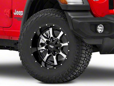 Moto Metal MO970 Gloss Black Machined Wheel; 18x10; -24mm Offset (18-25 Jeep Wrangler JL)