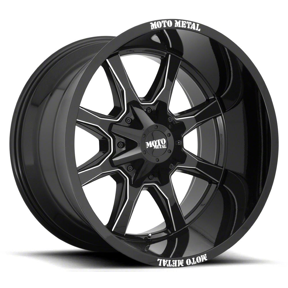 Moto Metal Jeep Wrangler MO970 Gloss Black Milled Wheel; 18x10; -24mm ...