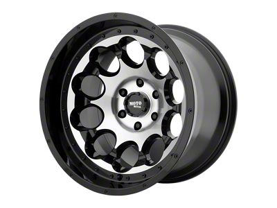 Moto Metal Rotary Gloss Black Machined Wheel; 20x12 (18-24 Jeep Wrangler JL)