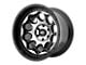 Moto Metal Rotary Gloss Black Machined Wheel; 17x9 (18-24 Jeep Wrangler JL)