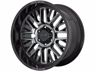 Moto Metal MO802 Gloss Black Machined with Gray Tint 6-Lug Wheel; 22x10; -18mm Offset (16-23 Tacoma)