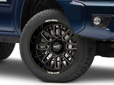 Moto Metal MO802 Gloss Black Milled 6-Lug Wheel; 20x10; -18mm Offset (05-15 Tacoma)