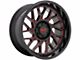 Moto Metal MO805 Gloss Black Milled with Red Tint 6-Lug Wheel; 22x10; -18mm Offset (16-23 Tacoma)