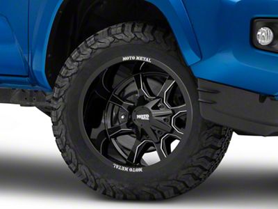 Moto Metal MO970 Gloss Black Milled 6-Lug Wheel; 18x10; -24mm Offset (16-23 Tacoma)