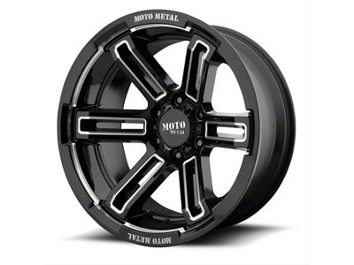 Moto Metal MO991 Rukus Gloss Black Milled 6-Lug Wheel; 20x12; -44mm Offset (16-23 Tacoma)