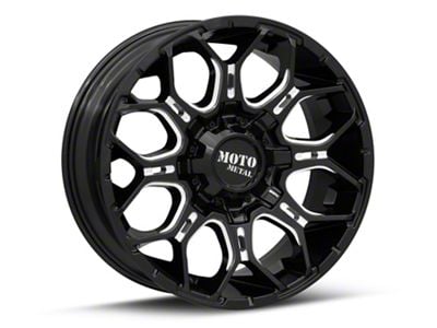 Moto Metal MO808 Sniper Gloss Black Milled 6-Lug Wheel; 20x10; -18mm Offset (17-24 Titan)