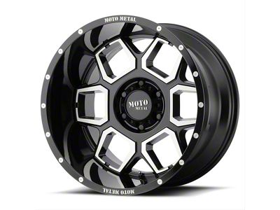 Moto Metal MO981 Spade Gloss Black Machined 6-Lug Wheel; 20x10; -24mm Offset (17-24 Titan)