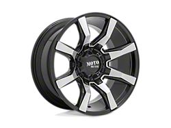 Moto Metal Spider Gloss Black Machined 6-Lug Wheel; 20x9; 0mm Offset (17-24 Titan)