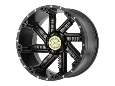 Moto Metal Buckshot Satin Black with Gunmetal Inserts 6-Lug Wheel; 20x12; -44mm Offset (16-24 Titan XD)