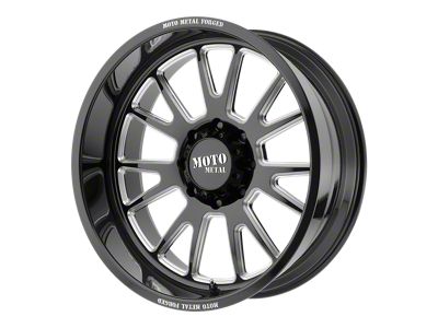 Moto Metal MO401 Gloss Black Milled 6-Lug Wheel; 20x10; -24mm Offset (16-24 Titan XD)