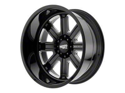 Moto Metal MO402 Gloss Black Milled 6-Lug Wheel; 20x10; -24mm Offset (16-24 Titan XD)