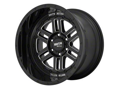 Moto Metal MO800 Deep Six Gloss Black Milled 6-Lug Wheel; 20x10; -18mm Offset (16-24 Titan XD)