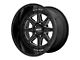 Moto Metal MO801 Phantom Gloss Black Milled 6-Lug Wheel; 22x12; -44mm Offset (16-24 Titan XD)