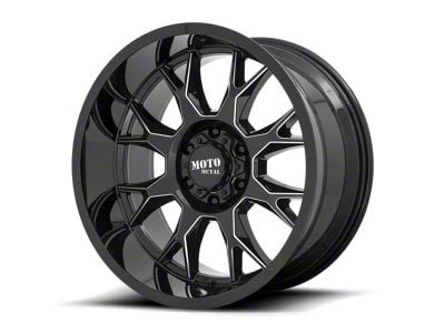 Moto Metal MO806 Gloss Black Milled 6-Lug Wheel; 20x9; 0mm Offset (16-24 Titan XD)