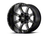 Moto Metal MO970 Gloss Gray with Gloss Black Lip 6-Lug Wheel; 20x10; -24mm Offset (16-24 Titan XD)