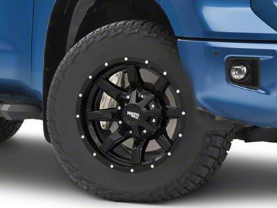 Moto Metal MO970 Gloss Black with Milled Lip 5-Lug Wheel; 18x10; -24mm Offset (14-21 Tundra)