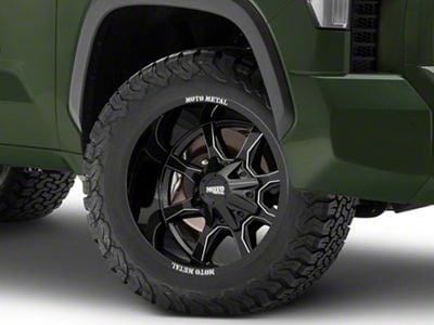 Moto Metal MO970 Gloss Black Milled 6-Lug Wheel; 20x10; -18mm Offset (22-24 Tundra)