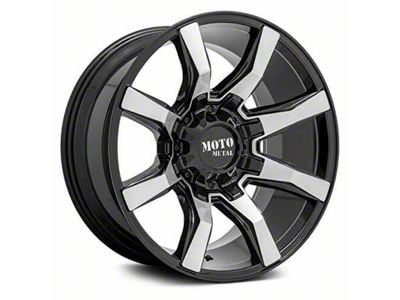 Moto Metal Spider Gloss Black Machined 6-Lug Wheel; 20x10; 12mm Offset (22-24 Tundra)