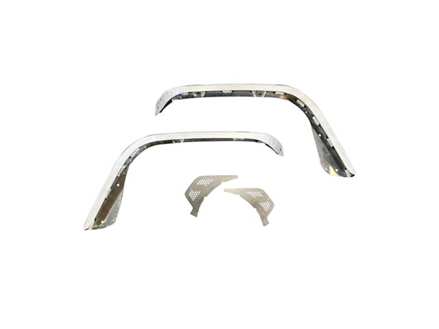 Motobilt Front Fender Flares; Bare Aluminum (20-24 Jeep Gladiator JT)