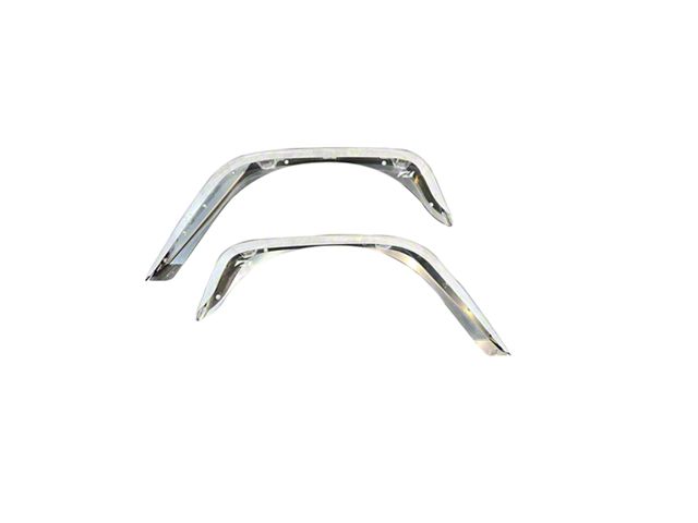 Motobilt 4-Inch Crusher Series Rear Fender Flares; Bare Aluminum (07-18 Jeep Wrangler JK)