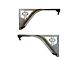 Motobilt 4-Inch Flat Front Fender Flares; Bare Steel (97-06 Jeep Wrangler TJ)