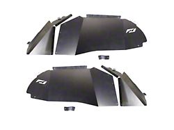 Motobilt Blank Front Inner Fender Liners; Bare Aluminum (18-24 Jeep Wrangler JL)