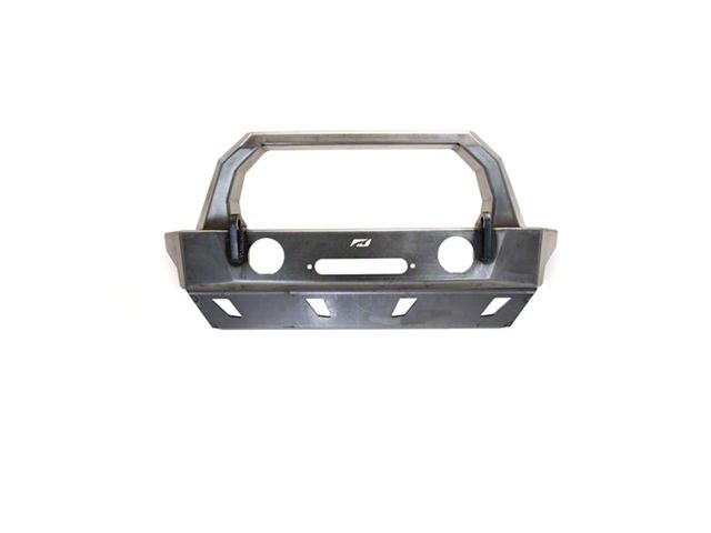 Motobilt Crusher HD Front Bumper with Bull Bar and Skid Plate; Bare Steel (18-24 Jeep Wrangler JL)