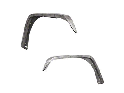 Motobilt 2-Inch Crusher Series Front Fenders; Bare Steel (07-18 Jeep Wrangler JK)