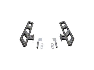 Motobilt Frame Mounted Rocker Guards for Long Arm Suspension (07-24 Jeep Wrangler JK & JL 2-Door)