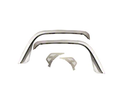 Motobilt Front Fender Flares; Bare Steel (18-24 Jeep Wrangler JL)