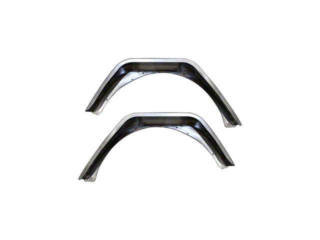 Motobilt Highline Rear Fenders; Bare Steel (18-24 Jeep Wrangler JL 4-Door)