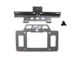 Motobilt License Plate Relocator/Light Mount; Bare Steel (07-24 Jeep Wrangler JK & JL)