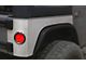 Motobilt Rear Corner Armor with Round Tail Light Holes; Bare Steel (07-18 Jeep Wrangler JK 4-Door)